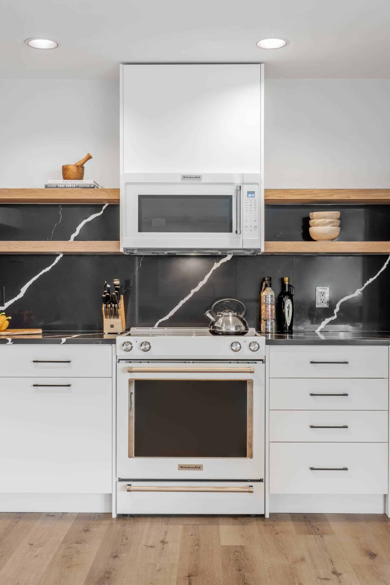 basement-kitchen-renovation-black-white-range-microwave-kitchenaid-vancouver