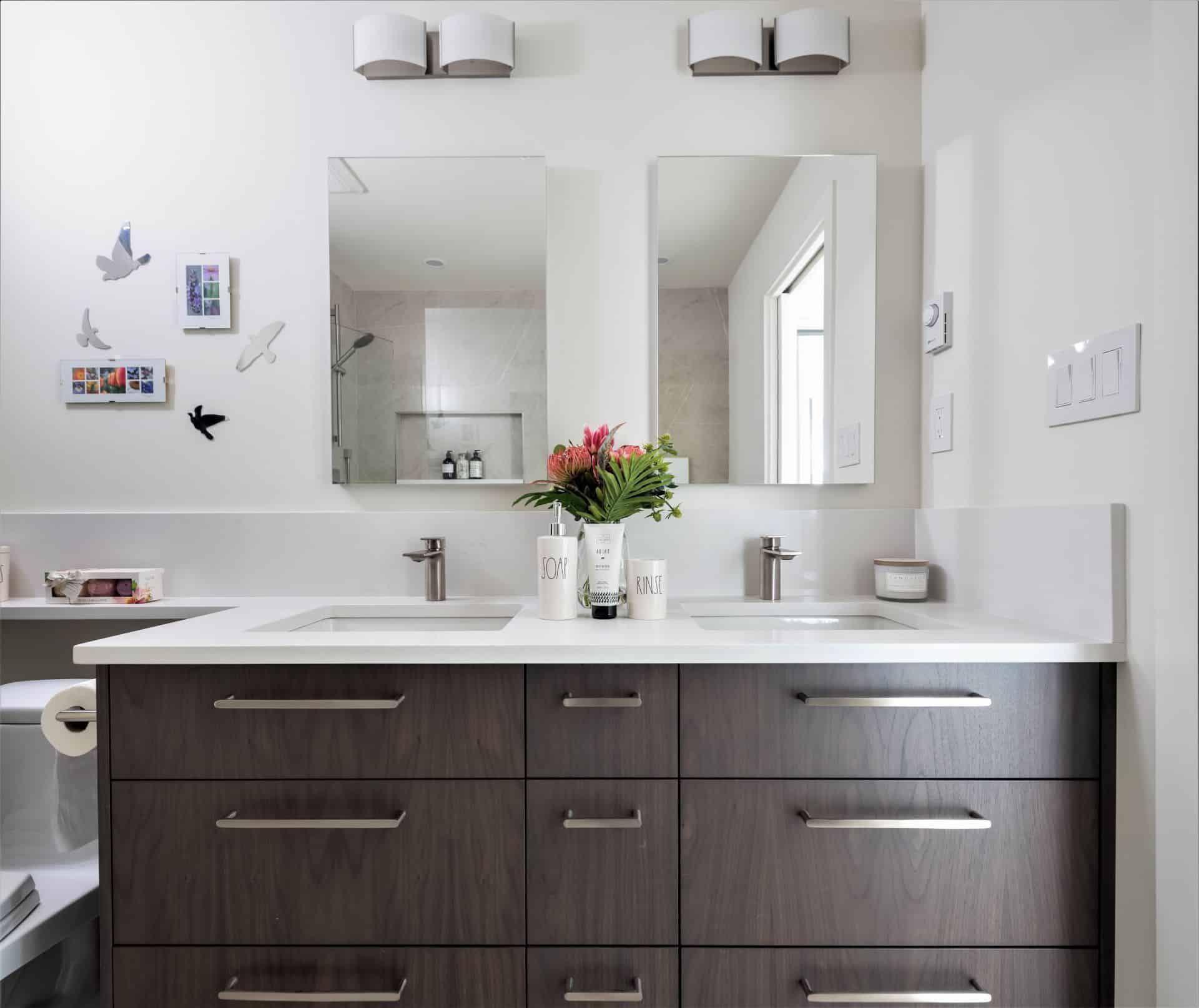 bathroom-double-sink-vanity-built-in-medicine-cabinet-walnut-finishes