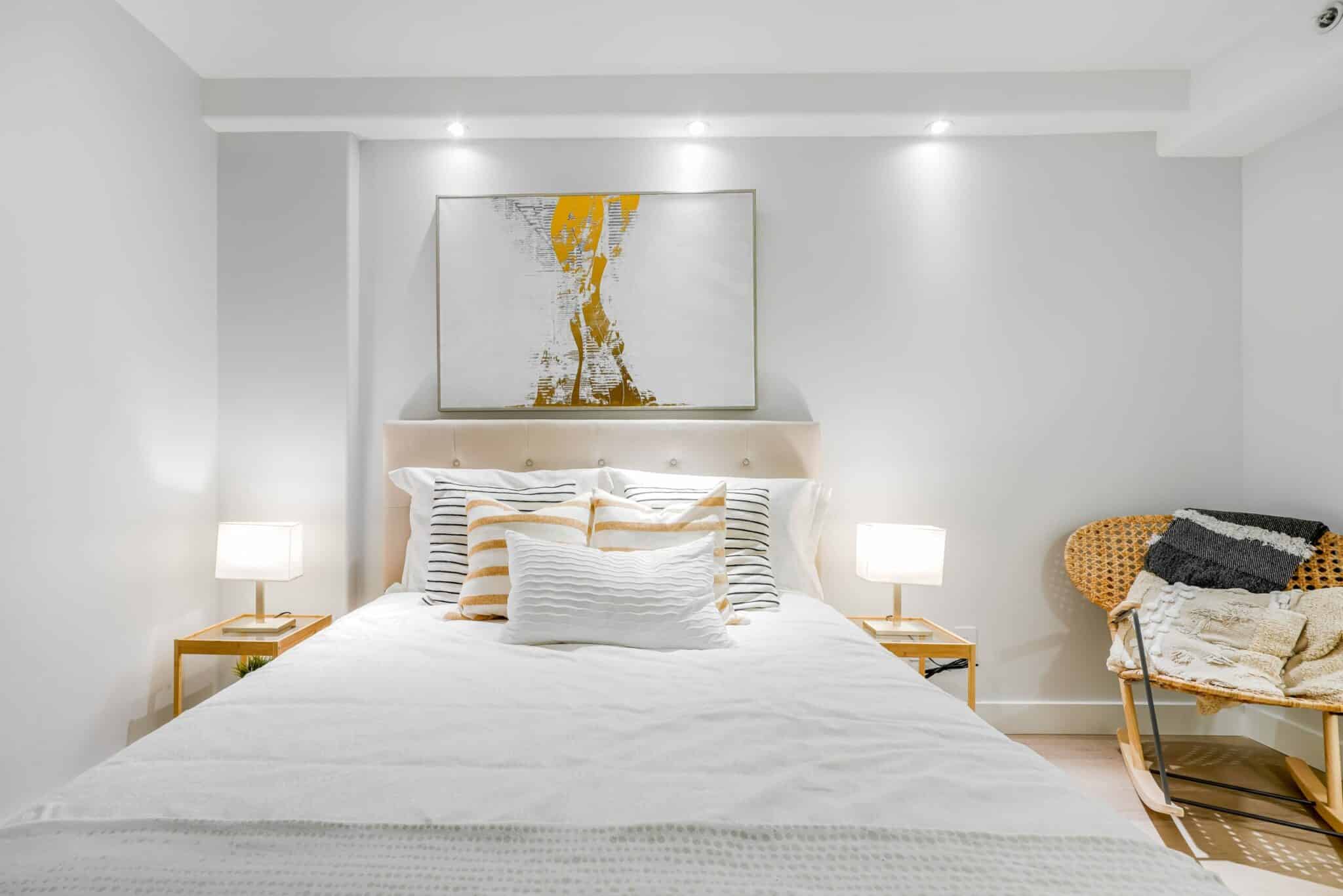 bedroom-renovation-staging-bed-light-drop-ceiling-design-build