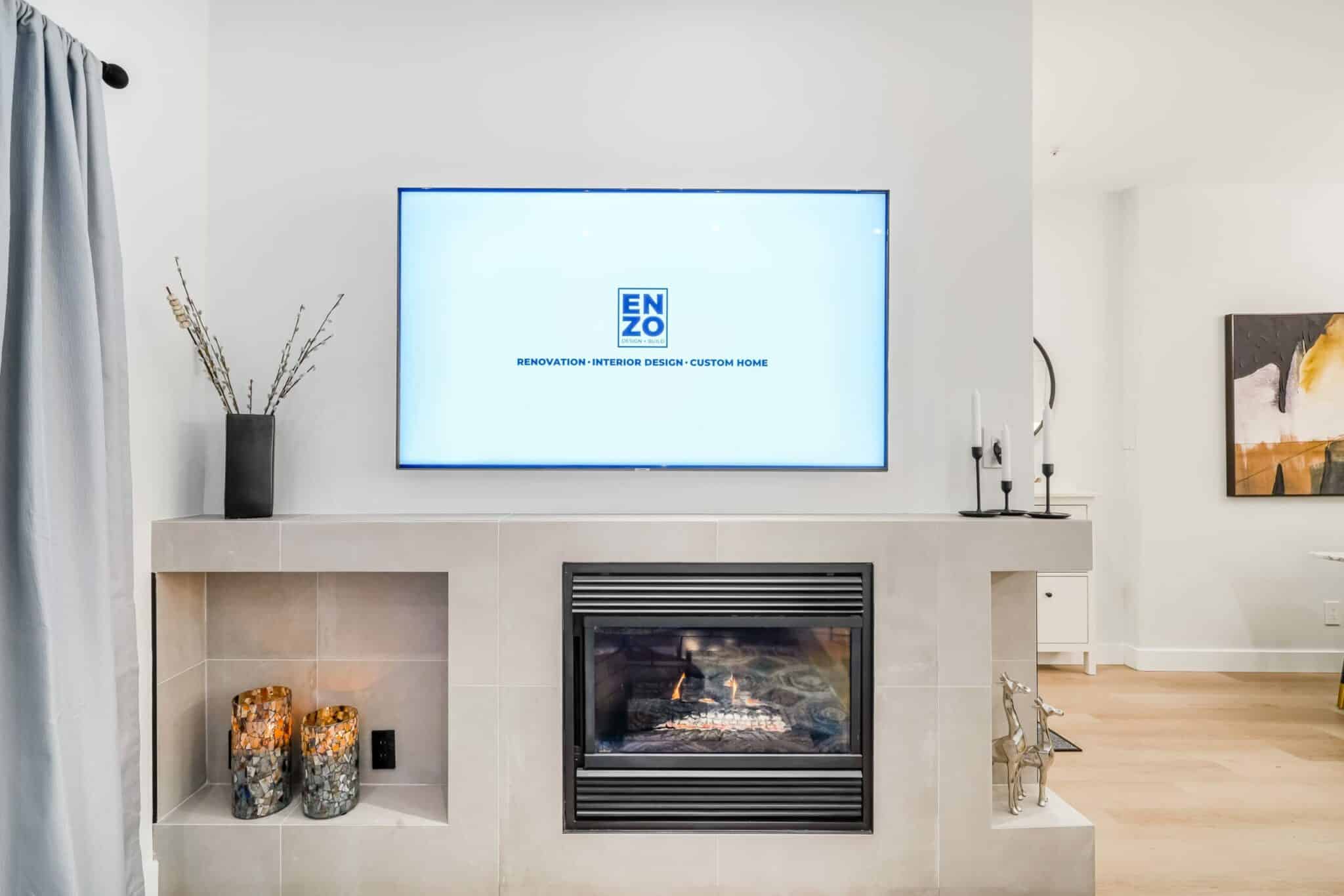 fireplace-niche-tv-livingroom-renovation-staging-vancouver-renovation-black-white